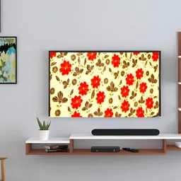 Kalra Magic Red & Yellow Printed Dustproof & Waterproof 32 Inch Tv Cover-12