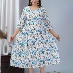 TANISHA Floral Print Maternity A-Line Midi Dress-image-23