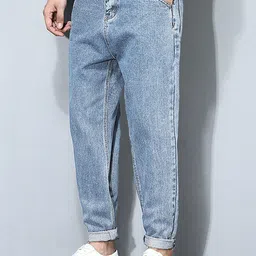 Ben Martin Men Carrot Tapered Fit High-Rise Stretchable Jeans-image-20