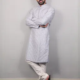 ATOXIC Men Lavender Kurta-picture-2