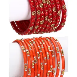 1ST TIME Women Set Of 2 Handcrafted Alloy Bangles-23
