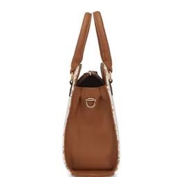 Lavie Printed Structured Satchel with Tasselled image 2