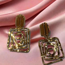 ADC SHEMONA Haneul Gold-Plated Geometric Shaped Drop Earrings-55