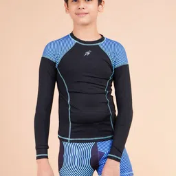 Keepfit Kids Color Block Full Sleeves Swimsuit-15