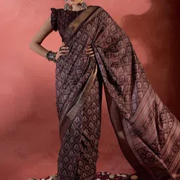 Saree mall Bagh Zari Silk Blend Sungudi Sarees-image-70