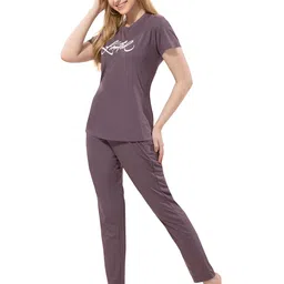 TITTLI Printed T-Shirt With Trousers Night Suit-image-59