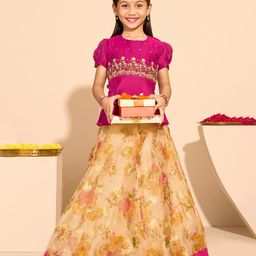 Maybell Girls Embroidered Ready to Wear Lehenga &-picture-12