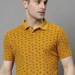HUSHBUCKS Men Printed Polo Collar Applique T-shirt-picture-35