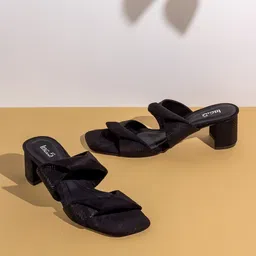 Inc 5 Women Western Embellished Square Toe Block Heel Sandals-65