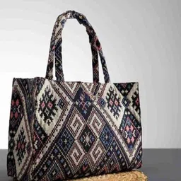 SIDDHASWARI Women Geometric Oversized Shopper Shoulder Bag-image-5
