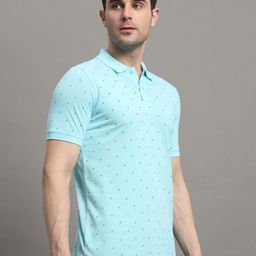 MERRIMENT Men Printed Polo Collar T-shirt-image-74