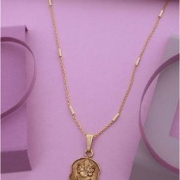 Ramdev Art Fashion Jwellery Gold-Plated Ganesh Goddess Pendant & Chain-image-57