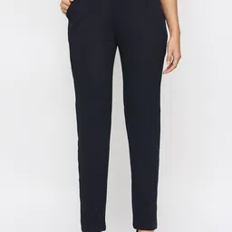 Smarty Pants Women Comfort Straight Fit High-Rise Lint Free Formal Trousers-image-93
