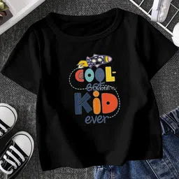FIONAA TRENDZ Kids-Unisex Black Cotton Tshirts-picture-14