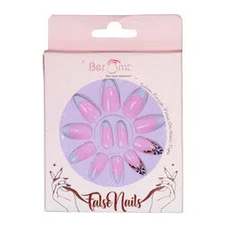 BEROMT Set Of 16 Salon Finish Press On Nail Tip With Application Kit - BFN318FN-7