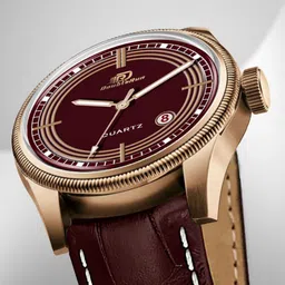 DOUBLERUN Men Dial & Leather Bracelet Style Straps Analogue Multi Function Watch H05N7004 image 4
