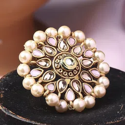 Anouk Stone-Studded Adjustable Finger Ring-image-65
