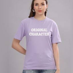 FALTU.CO Women Typography Printed Round Neck Pure Cotton Oversized T-shirt-image-85