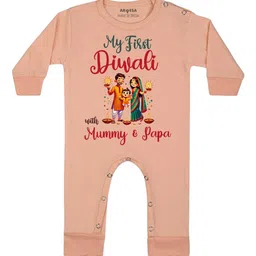 Arvesa My First Diwali Printed Bodysuit-12