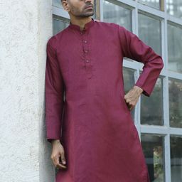 KRAFT INDIA Men Solid Mandarin Collar Kurta-32