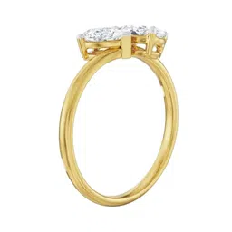 Emori Two Stone Pear Solitaire Ring-image-9