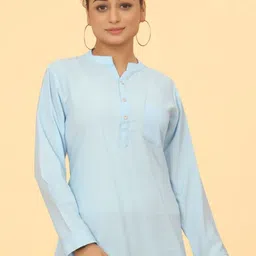 CORSICA Mandarin Collar Straight Kurti-picture-26