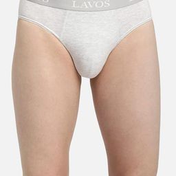 LAVOS Mid-Rise Anti Microbial Basic Briefs LM2009-Men's Brief-Lt Grey Melange-S-image-43