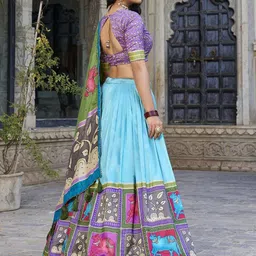 APNISHA Printed Ready to Wear Lehenga & Unstitched Blouse With Dupatta image 5