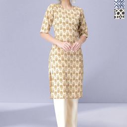 HERE&NOW Women Pack Of 3 Floral Printed Daily Straight Kurtas-image-93