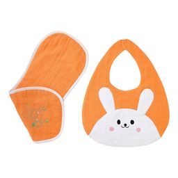 The White Cradle Infants Printed Bib & Burp Cloth-34