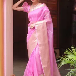 KALINI Zari Organza Kanjeevaram Saree-image-75