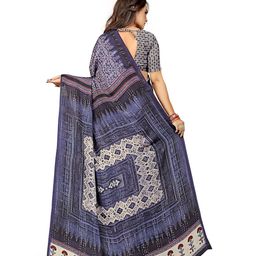 PARVOTSAV Ajrak Block Saree image 2