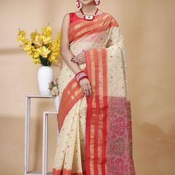 Ruuprekha Zari Pure Cotton Taant Saree-image-27