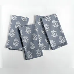 Vargottam 12 Piece Grey & White Printed Cotton Table Napkins-10