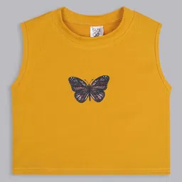 White World Girls Self Design Tank Top-image-71