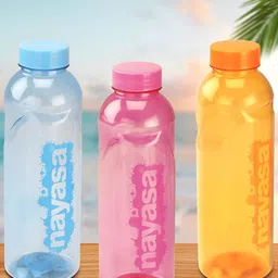 Nayasa Multicoloured Set of 3 Plastic Water Bottle-30