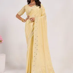 KALINI Embellished Mirror Work Pure Chiffon Designer Saree-image-68