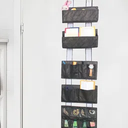 prettykrafts Black 2 Pieces Reusable Multi-Utility Hanging Organisers-12