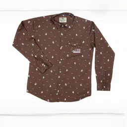 BEARSOUL Boys Brown Cotton Shirt-picture-33