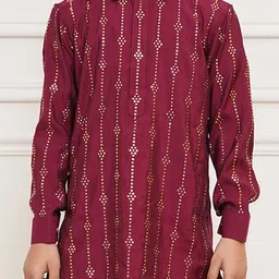VASTRAMAY Boys Ethnic Motifs Printed Regular Kurta with Pyjamas image 2