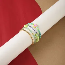 Arendelle Girls Set of 4 Stretchable Clay Beaded Bracelet-87