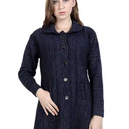 HAUTEMODA Women Front-Open Long Sleeves Woollen Cardigan-5