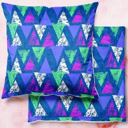 ArtzFolio Multicoloured Set of 2 Velvet Square Cushion Covers-82