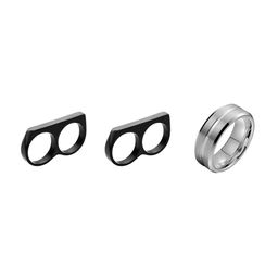 Dynamic Retail Global Set of 3 Multicoloured Alloy Finger Ring-2