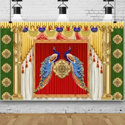 Backdrop Decorative Flower Background Backdrop Curtain for Decoration-image-2