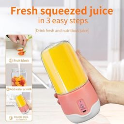 shreejiih Plastic Portable Electric Mini Juice Maker, 150 Watts | Blender Grinder Mixer Usb Rechargeable Mini Juicer Blender For Smoothies, Juice And Shakes With 4 Powerful Blades (Multi Color) image 5
