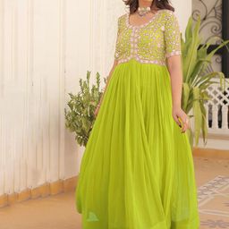 Fashion Basket Embroidered Anarkali Maxi Ethnic Dress-image-86