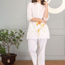 Anouk Floral Printed Cotton Tunic With Trousers Co-Ords-image-47