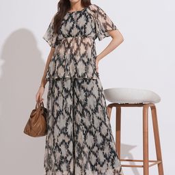 all about you Printed Square Neck Top With Palazzos Co-Ords-picture-8