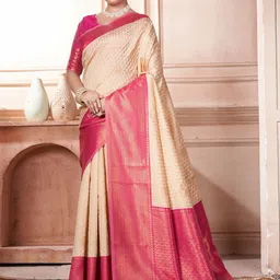 Mitera Ethnic Motifs Zari Kanjeevaram Saree-picture-44